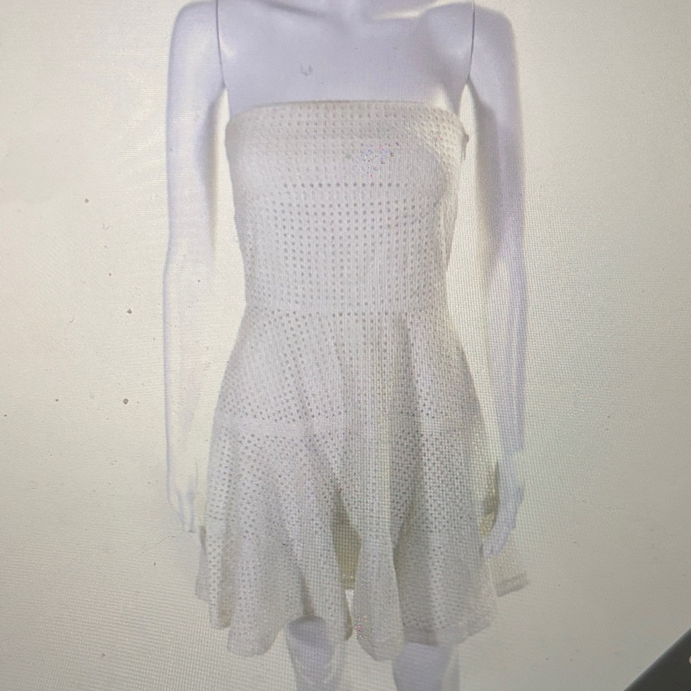 See By Chloe Strapless white eyelet strapless Dress